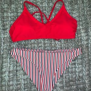 Red White and Blue Strappy Bikini